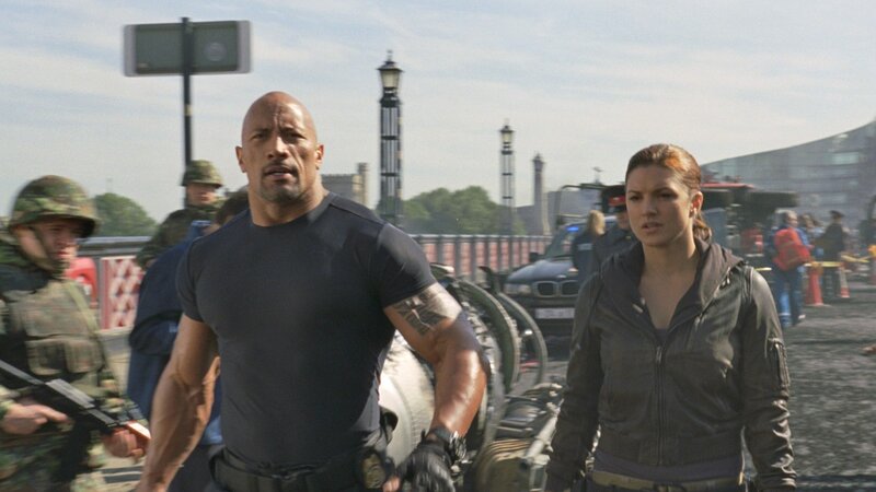 action scene with dwayne johnson