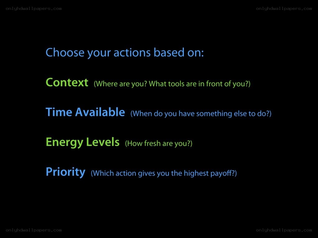 Action selection factors