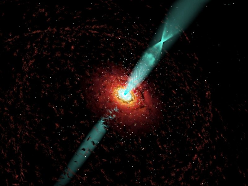 Active Galactic Nucleus — Black, Dramatic, Digital Art