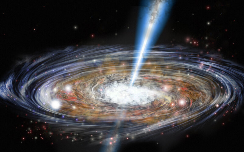 Active Galactic Nucleus — Blue, Dramatic