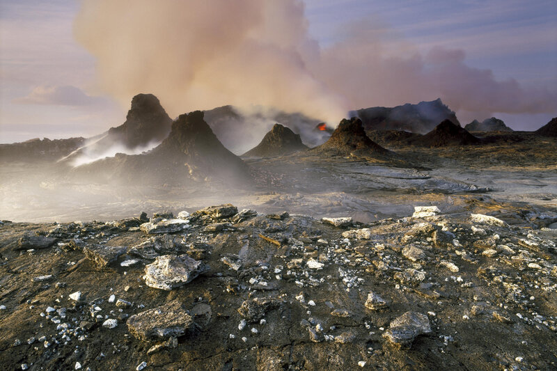 Active Volcanic Eruption — Gray