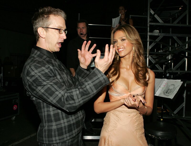 actor and actress backstage