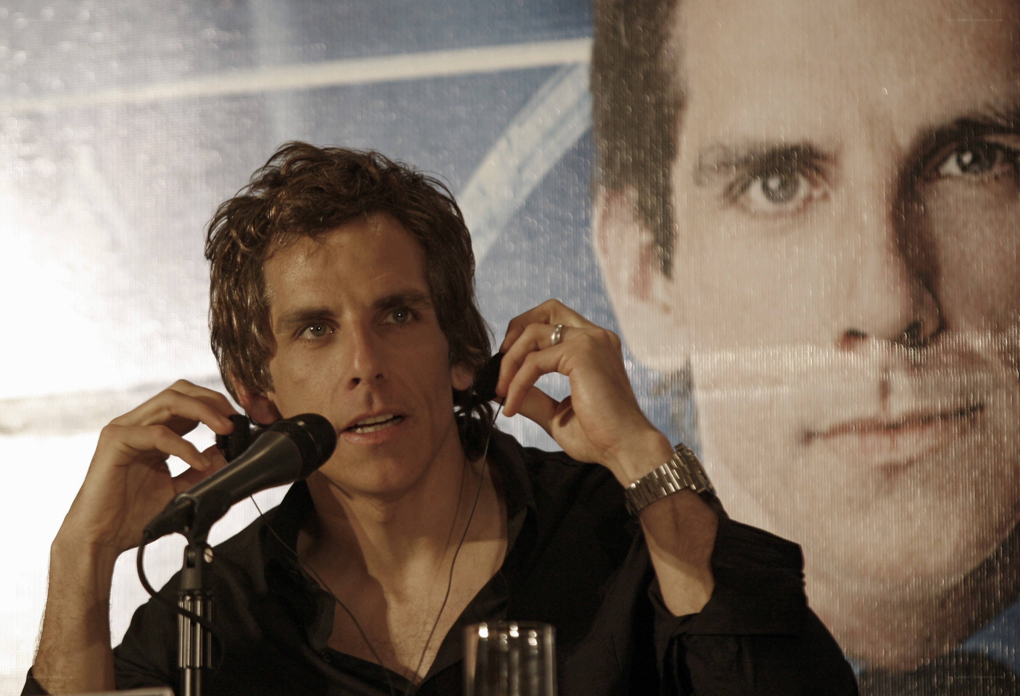 actor at microphone event