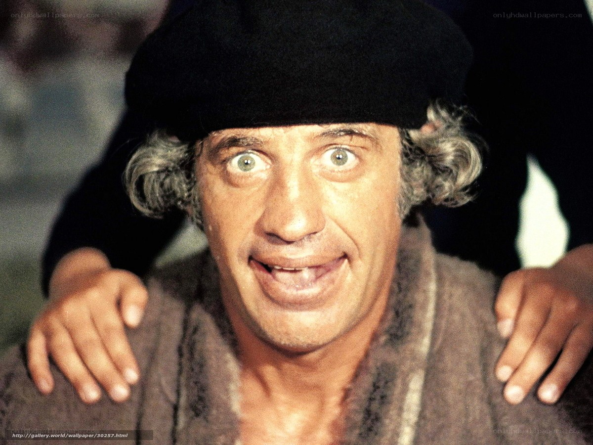 actor in costume with wide eyes