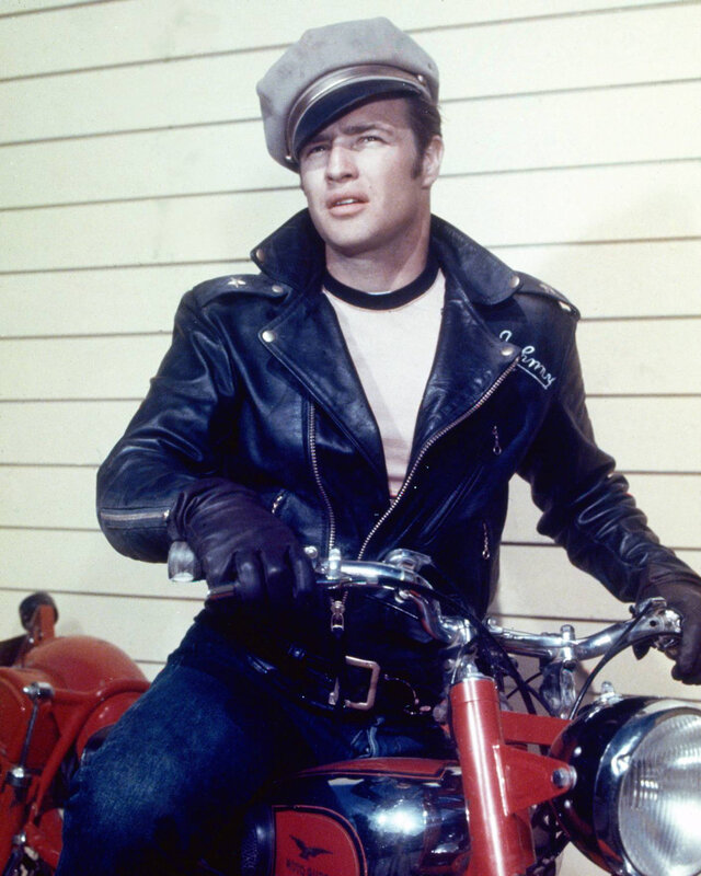Actor on a motorcycle