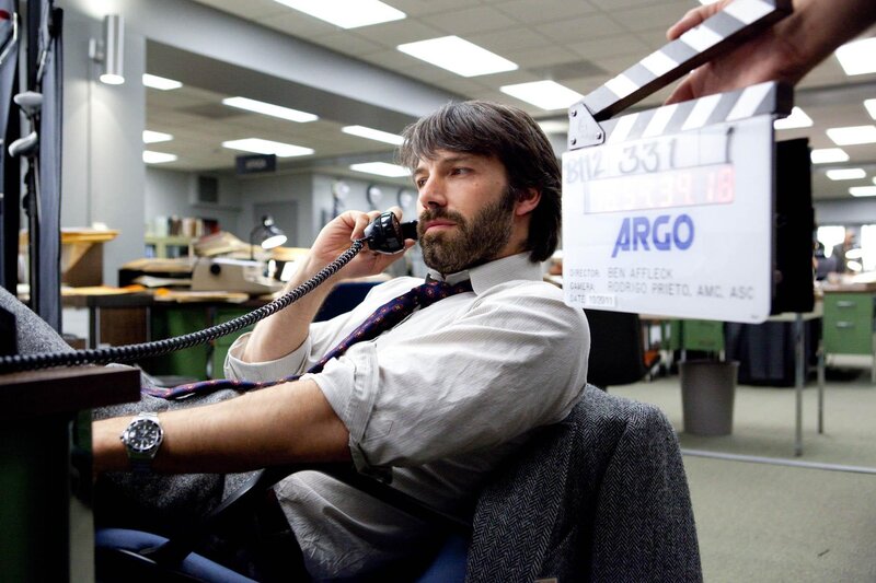 Actor on phone during film shoot
