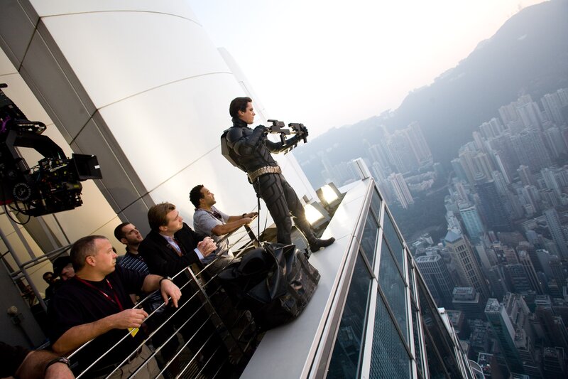 Actor on skyscraper edge