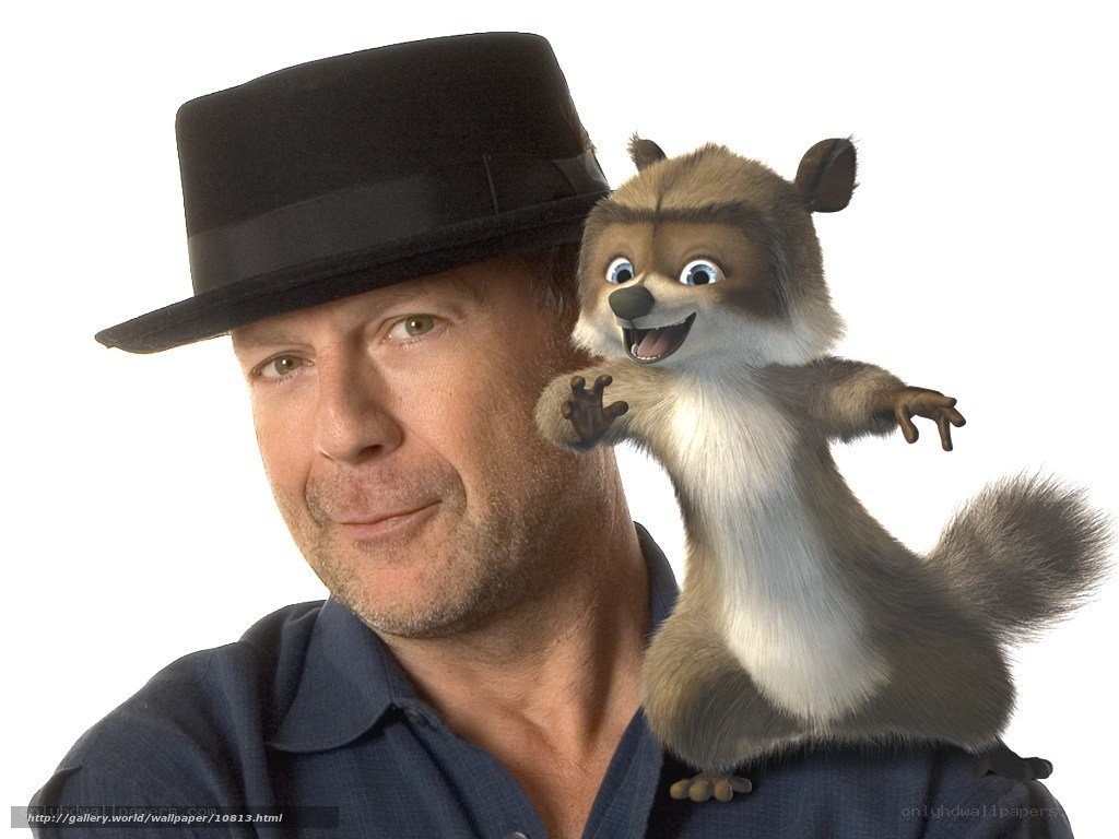 actor with animated raccoon