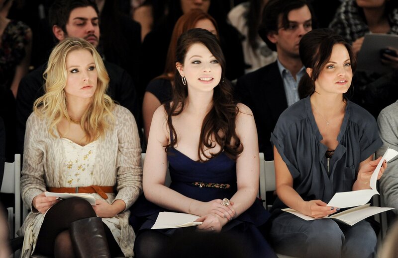 Actors at a fashion show