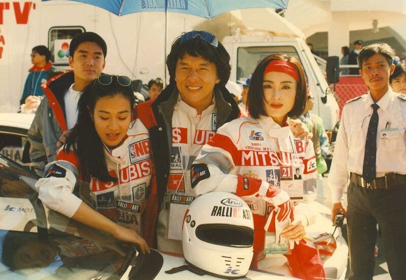 Actors at a racing event