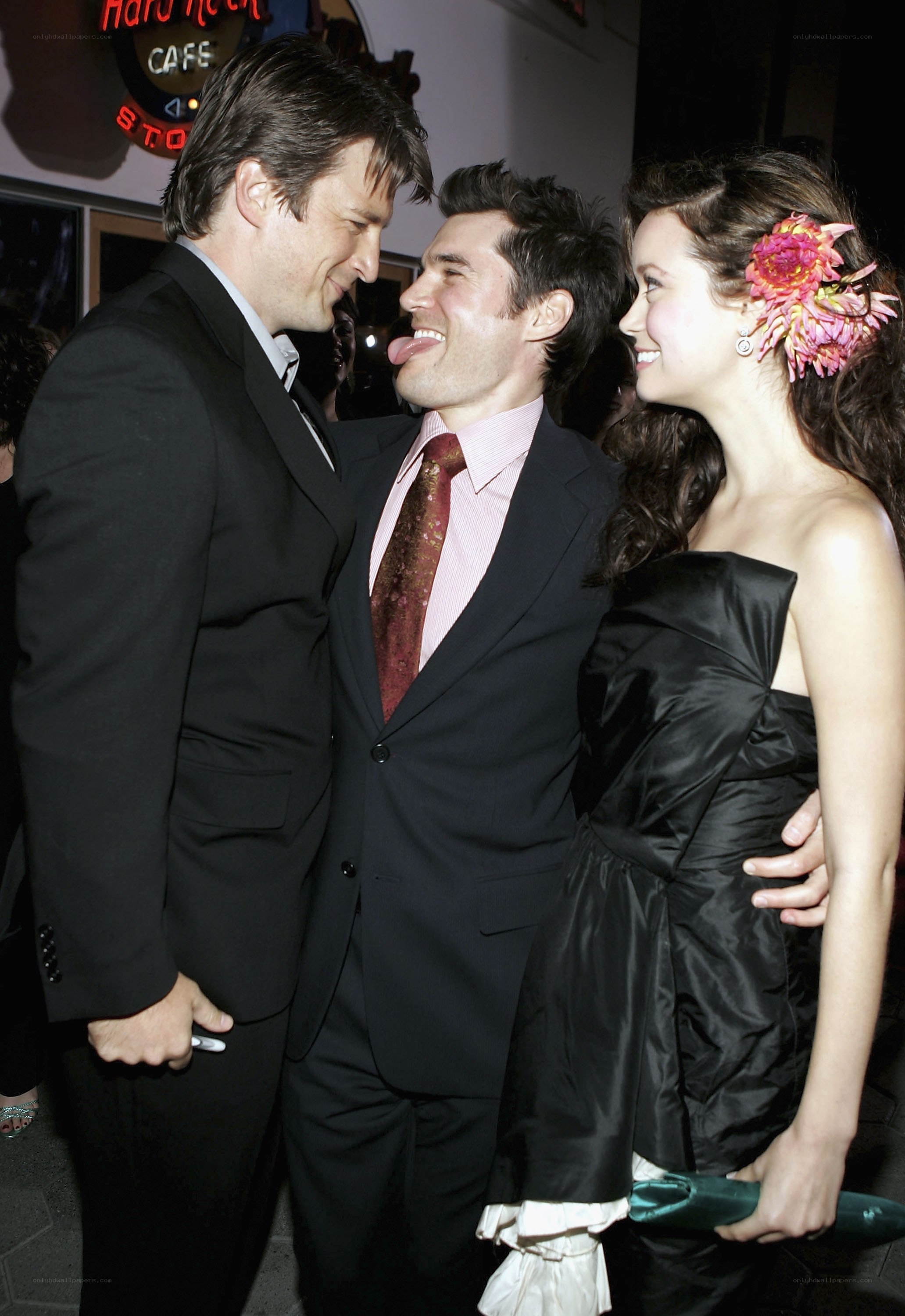 Actors at a red carpet event