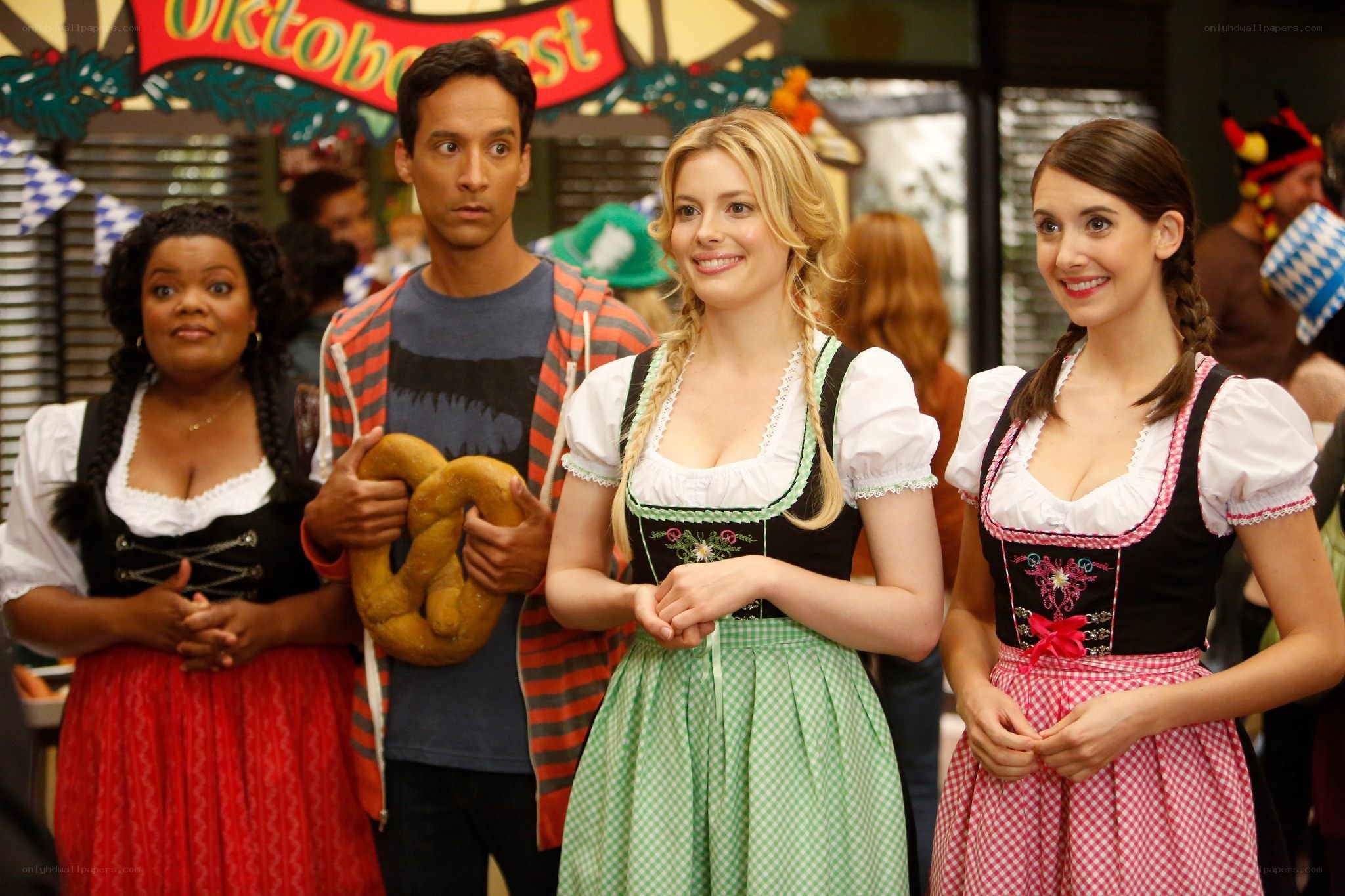 Actors at Oktoberfest event
