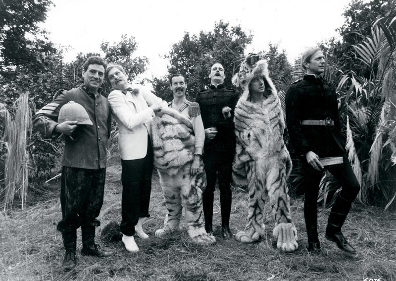 actors in costume on set