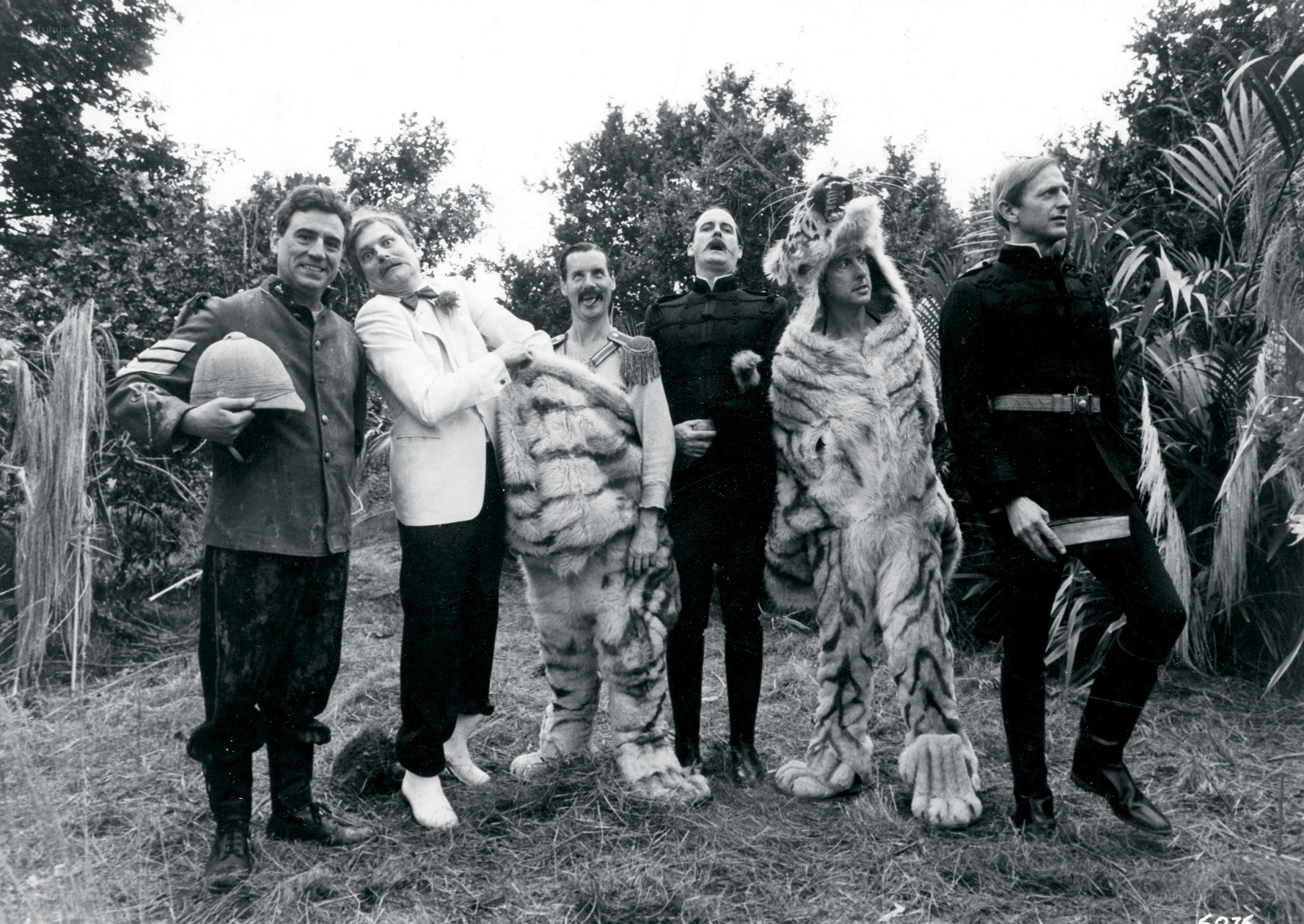 actors in costume on set