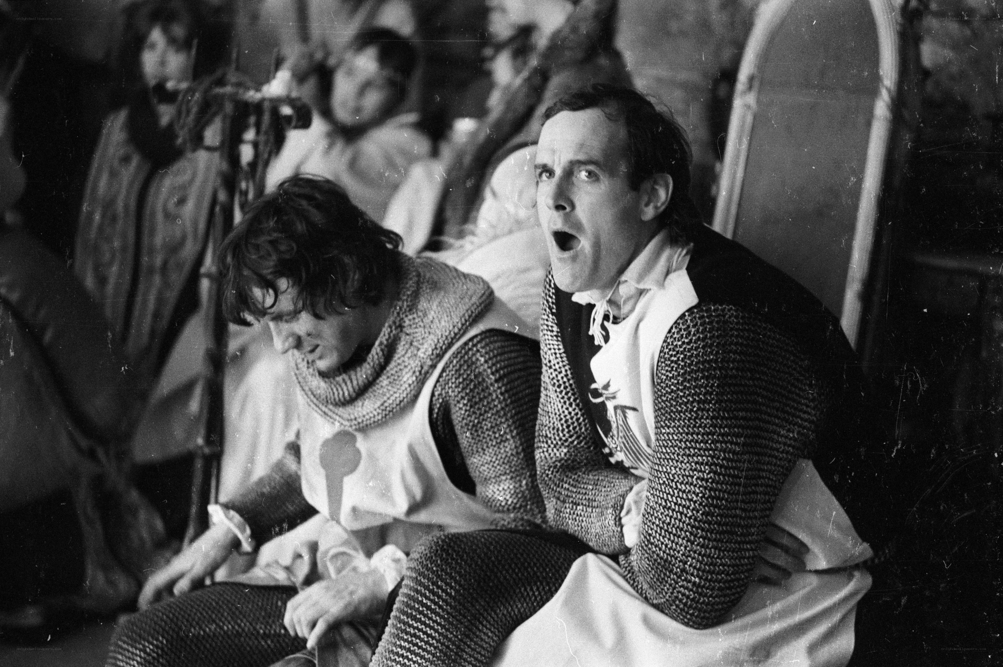 Actors in medieval costumes