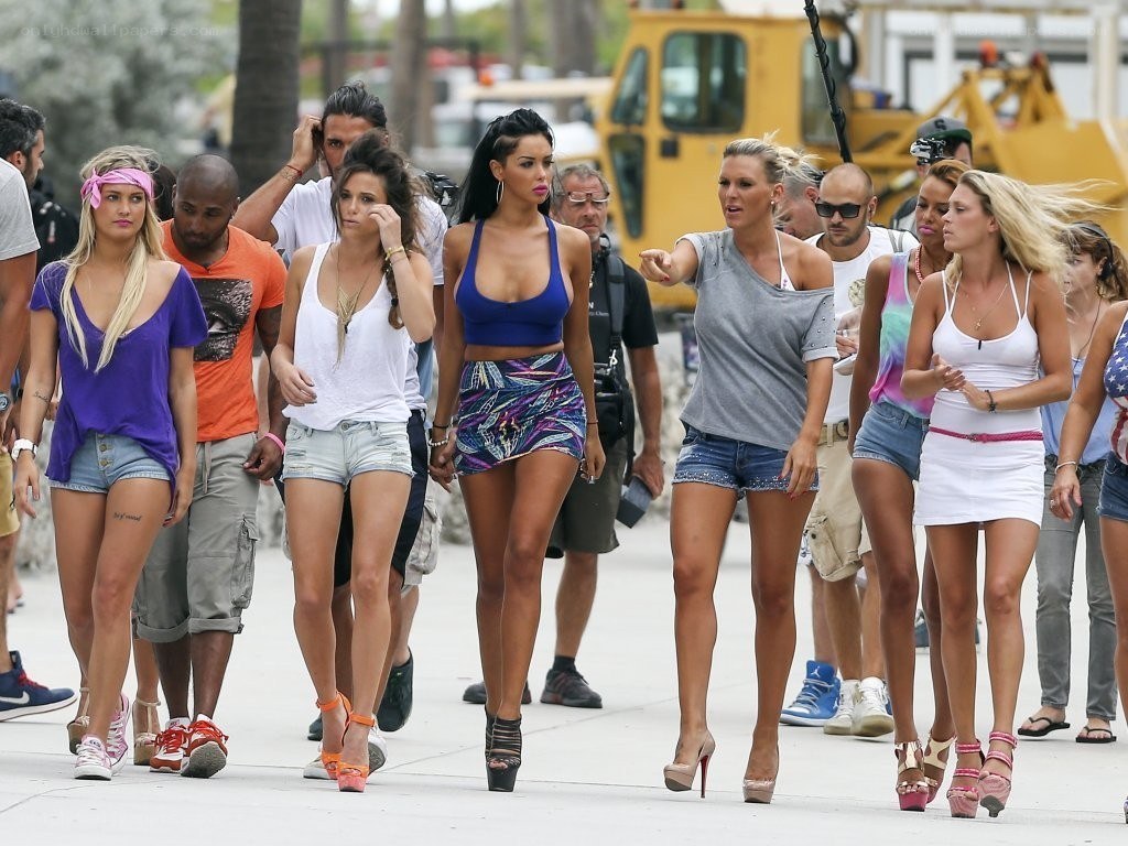 Actors on a film set