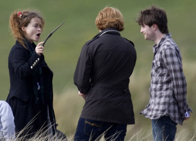 actors on a film set