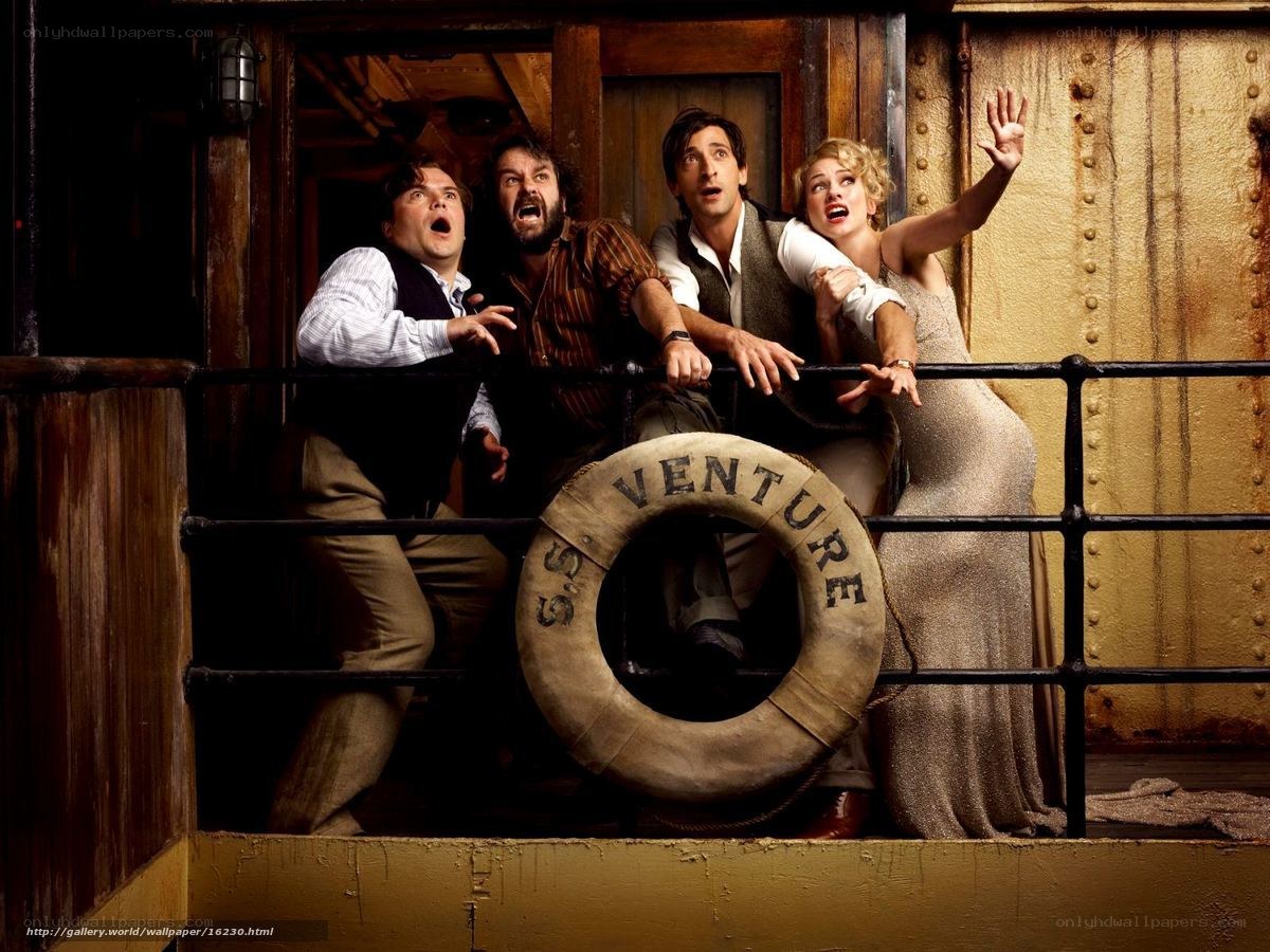 Actors on a ship deck