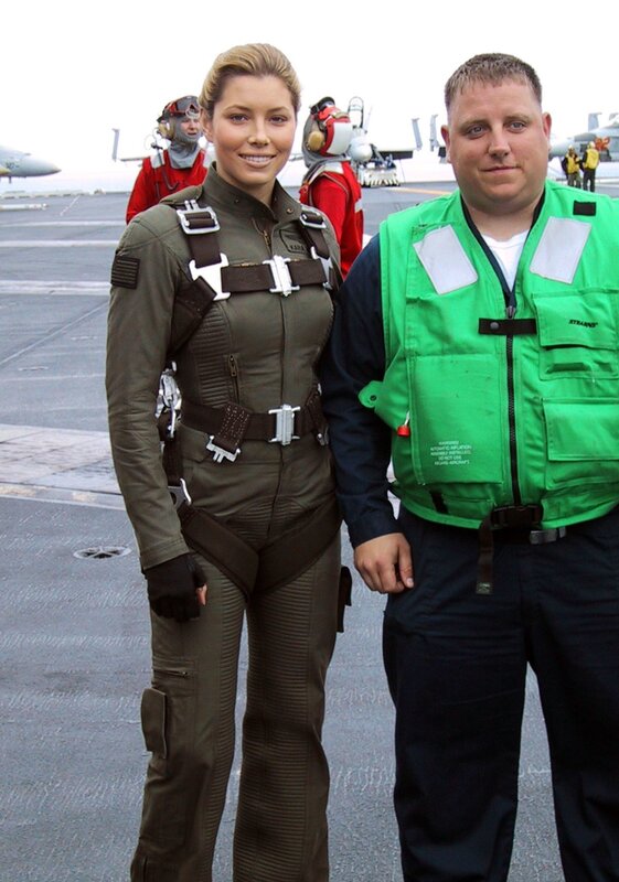 Actors on aircraft carrier deck
