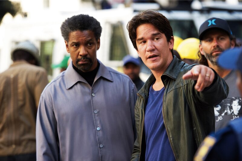Actors on film set
