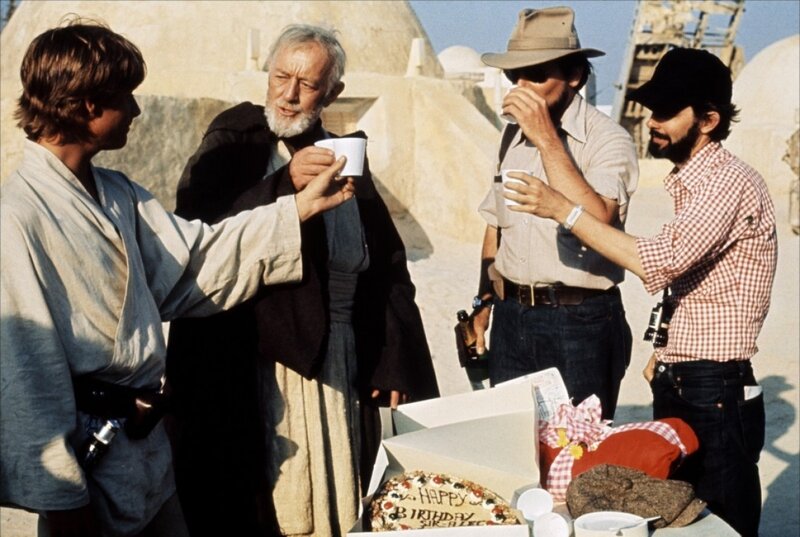 Actors on Film Set — Beige