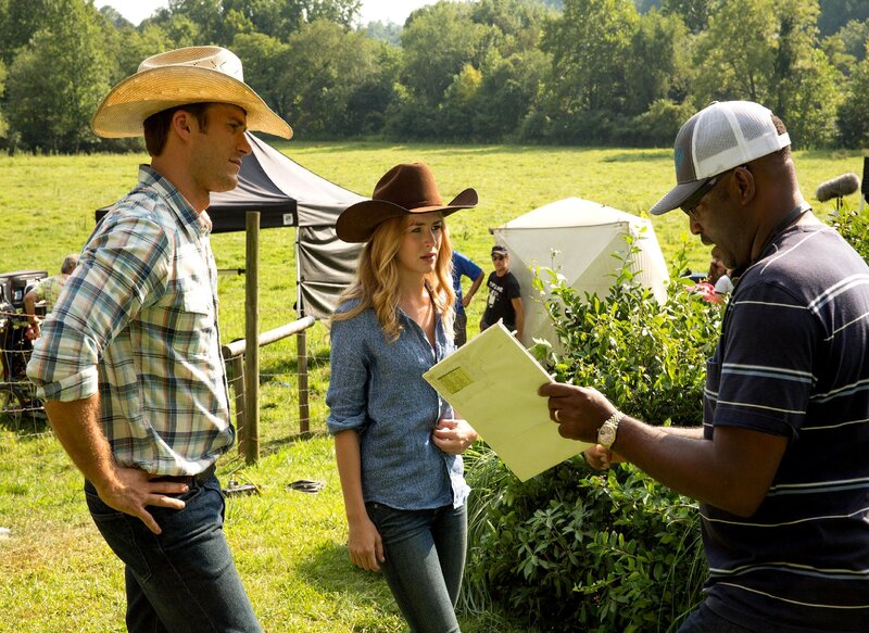 Actors on Film Set — Green