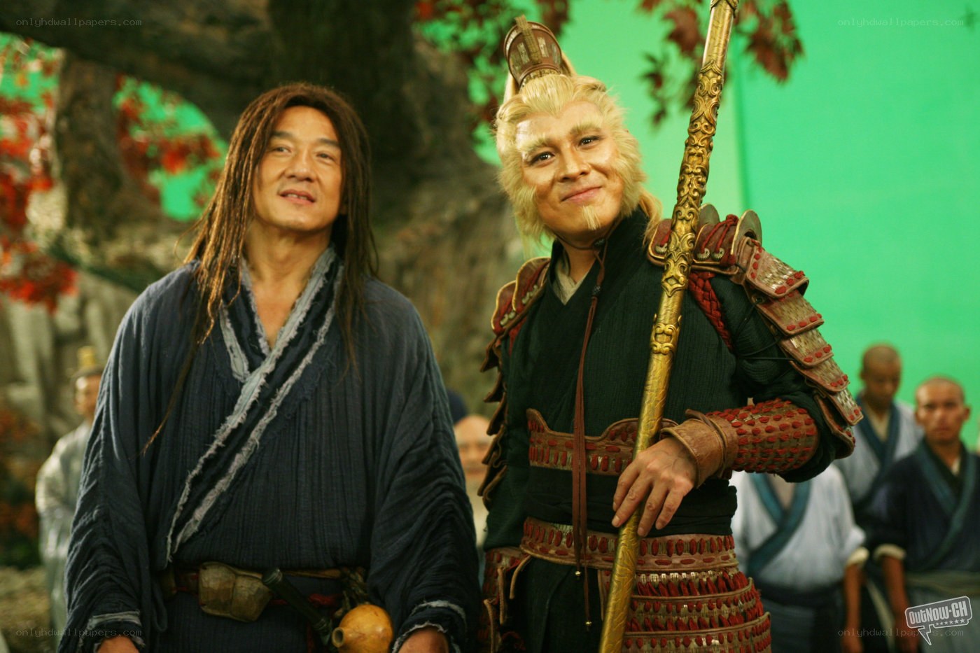 actors on movie set