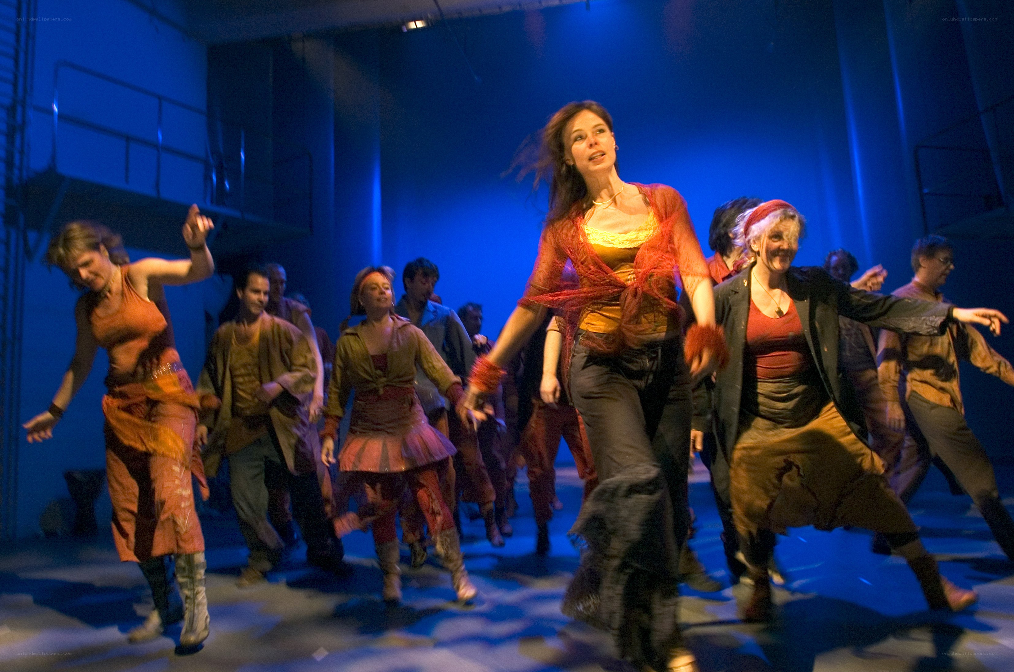Actors performing on stage