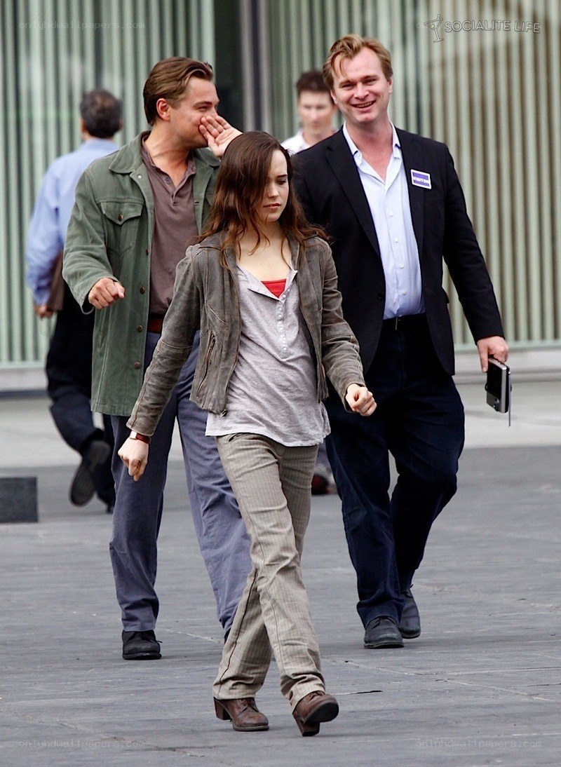 Actors walking on set