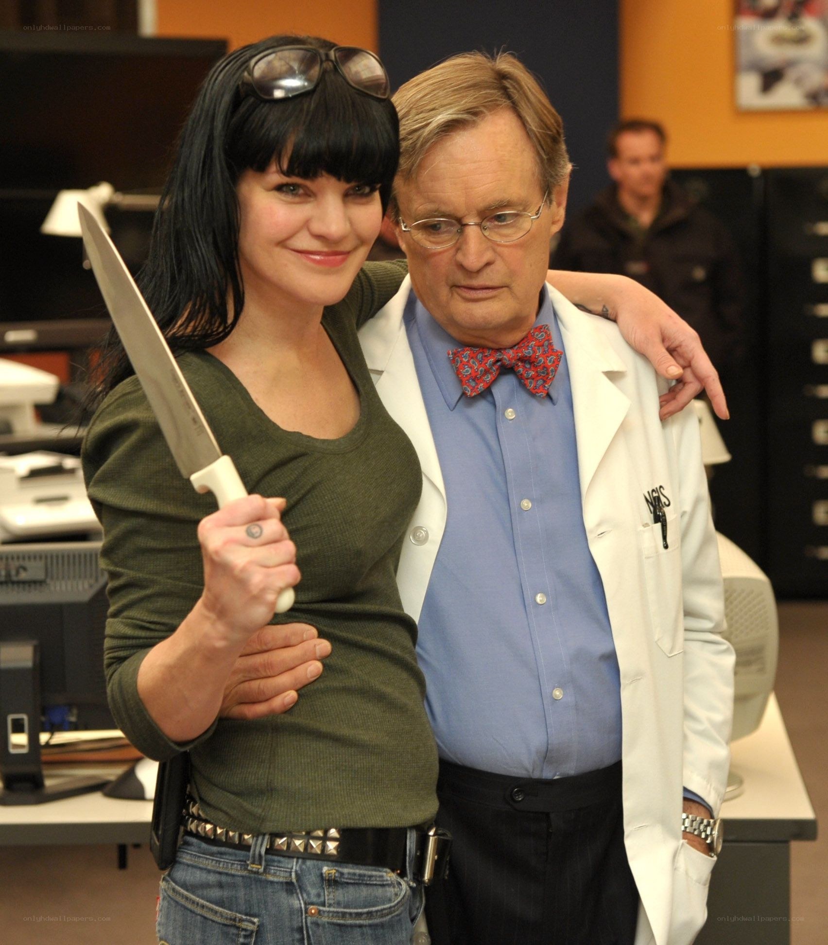 Actors with a prop knife