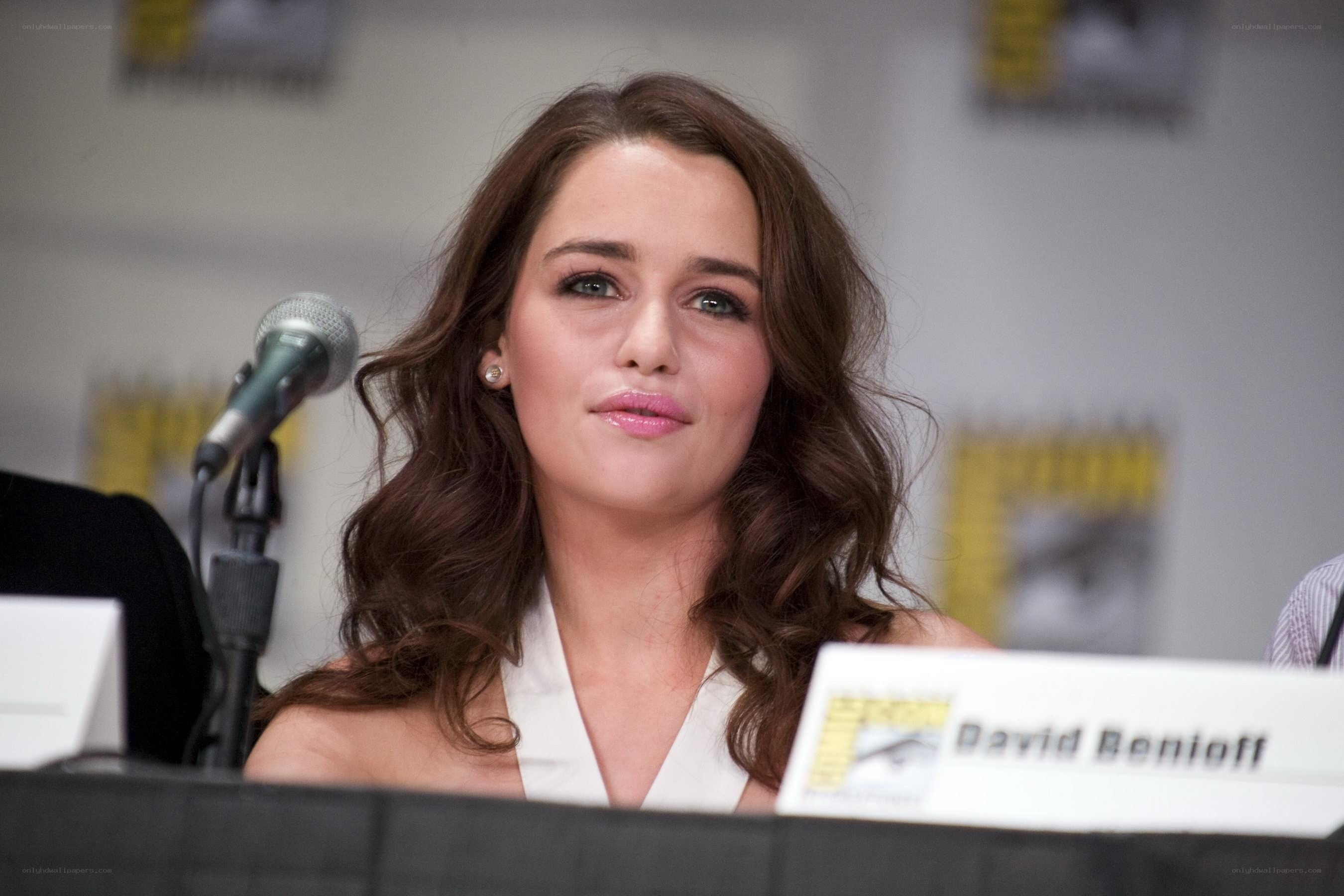 Actress at panel discussion