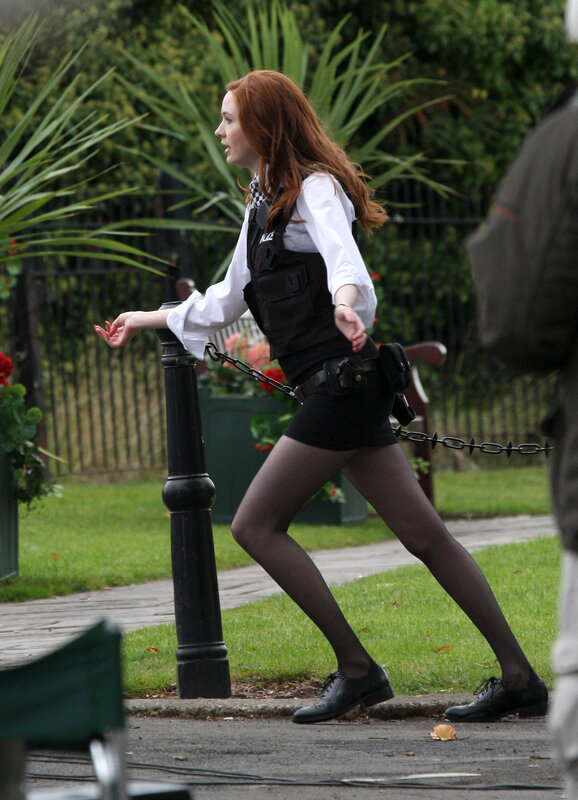 actress in police costume