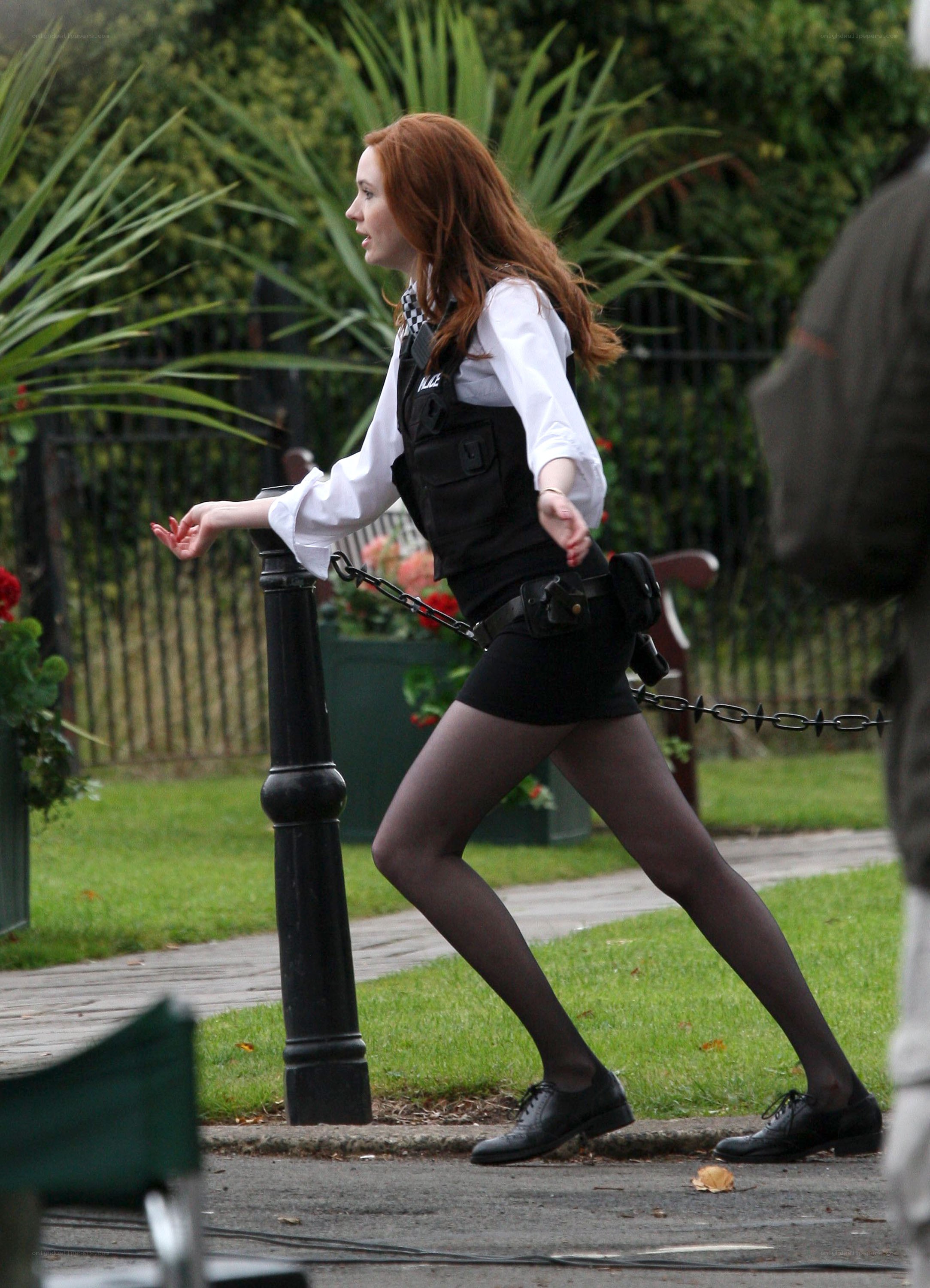 actress in police costume