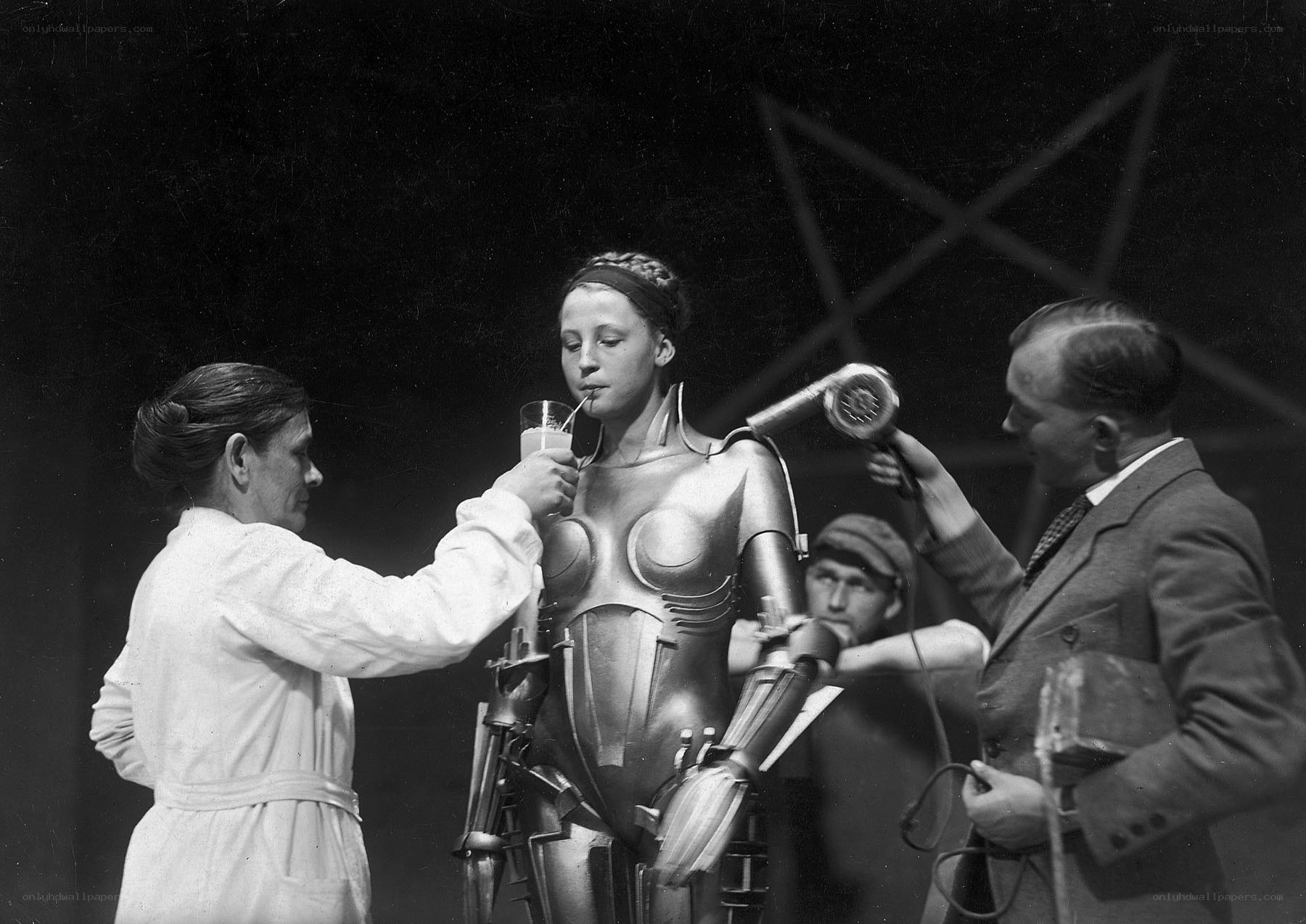 Actress in robot costume
