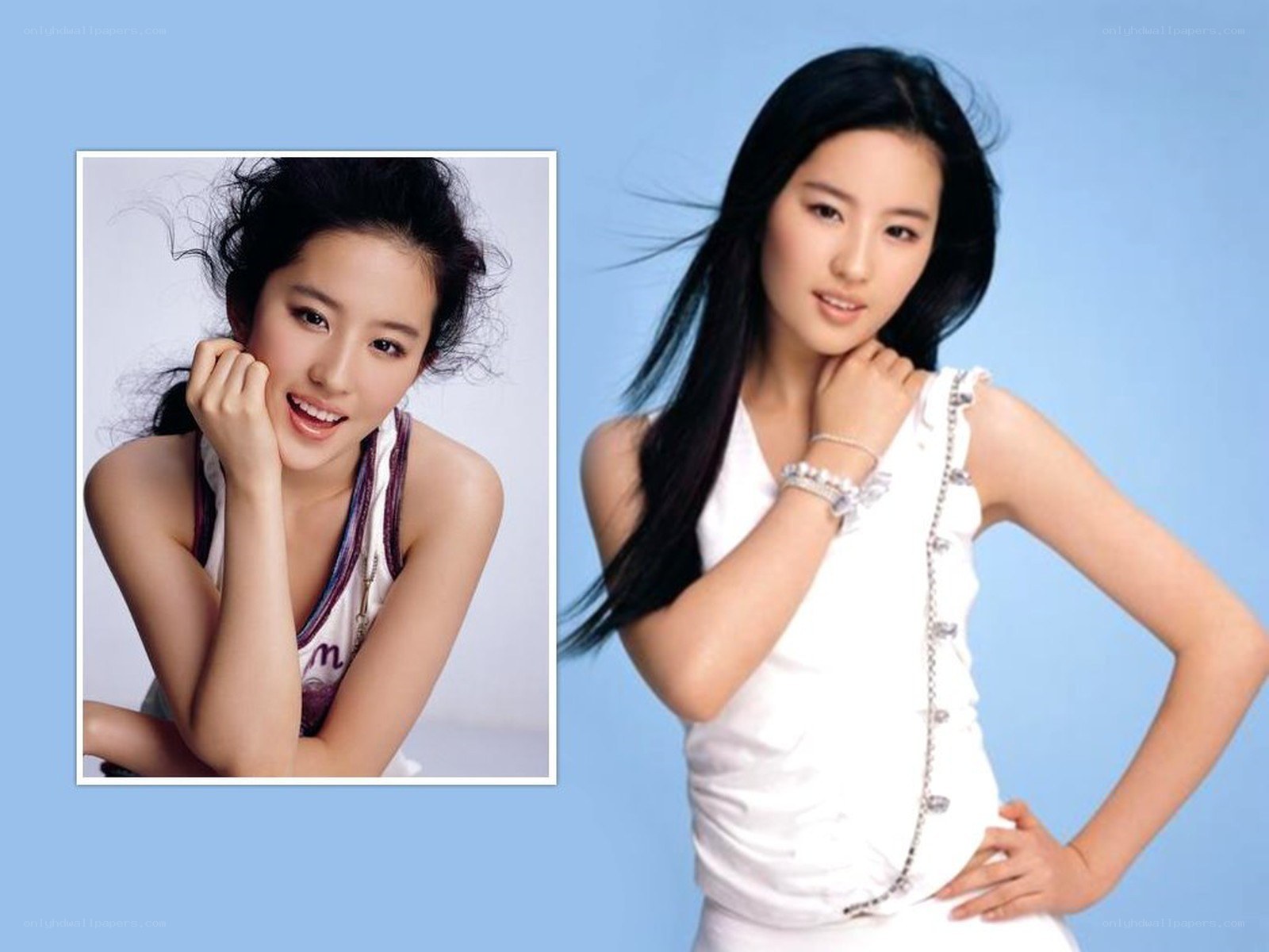 actress in two poses