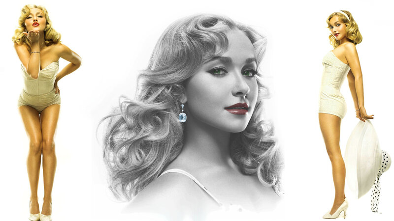 actress in vintage-style outfit