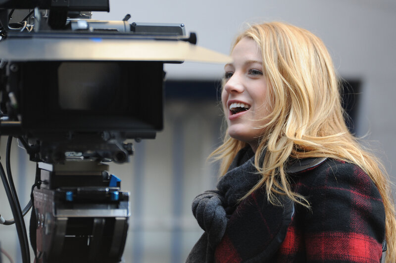actress on film set