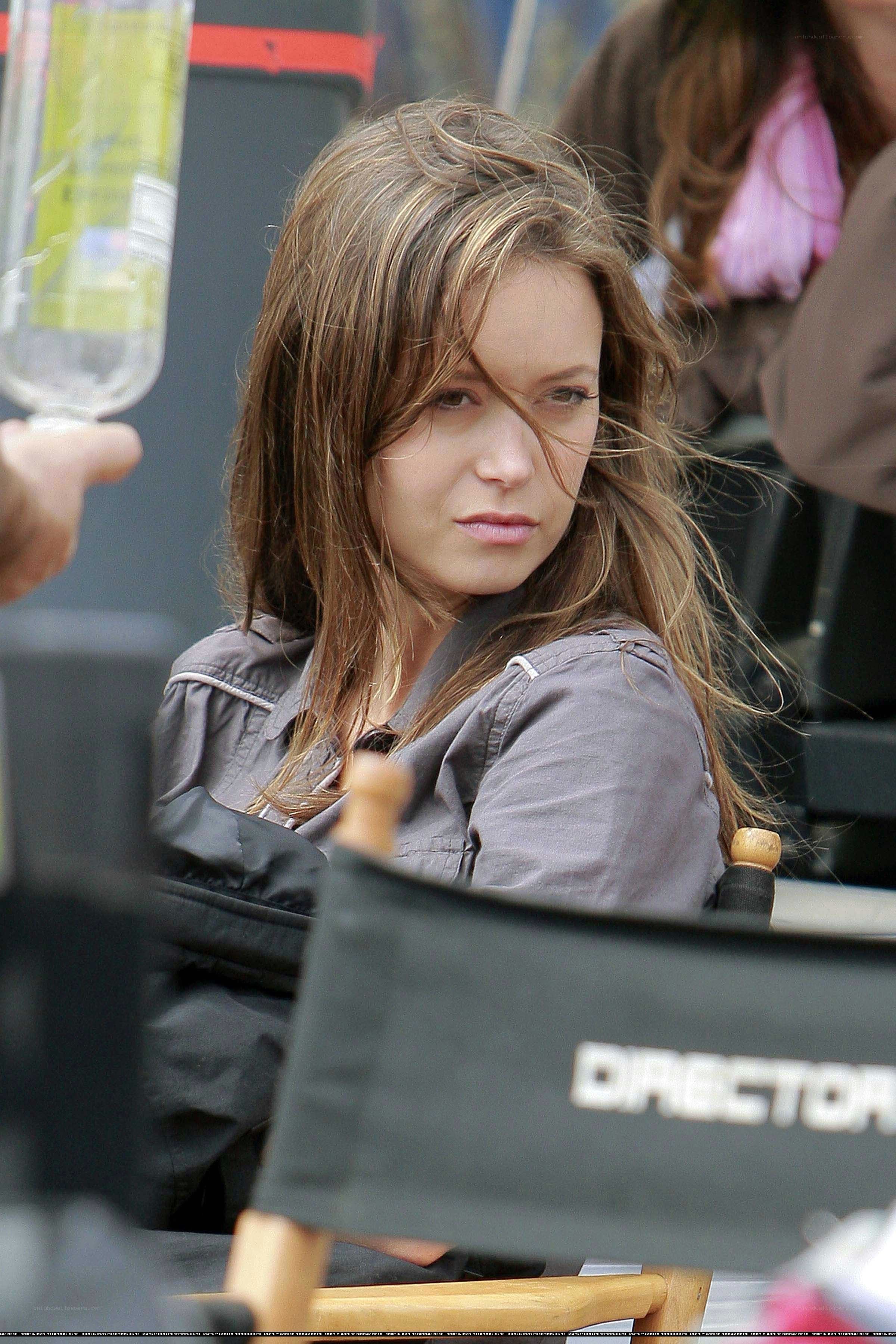 Actress on film set