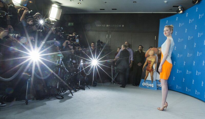 Actress on red carpet at film premiere