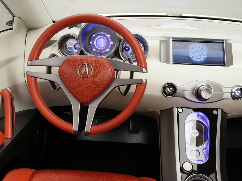 Acura Concept Car Interior — Red, Modern, Photograph