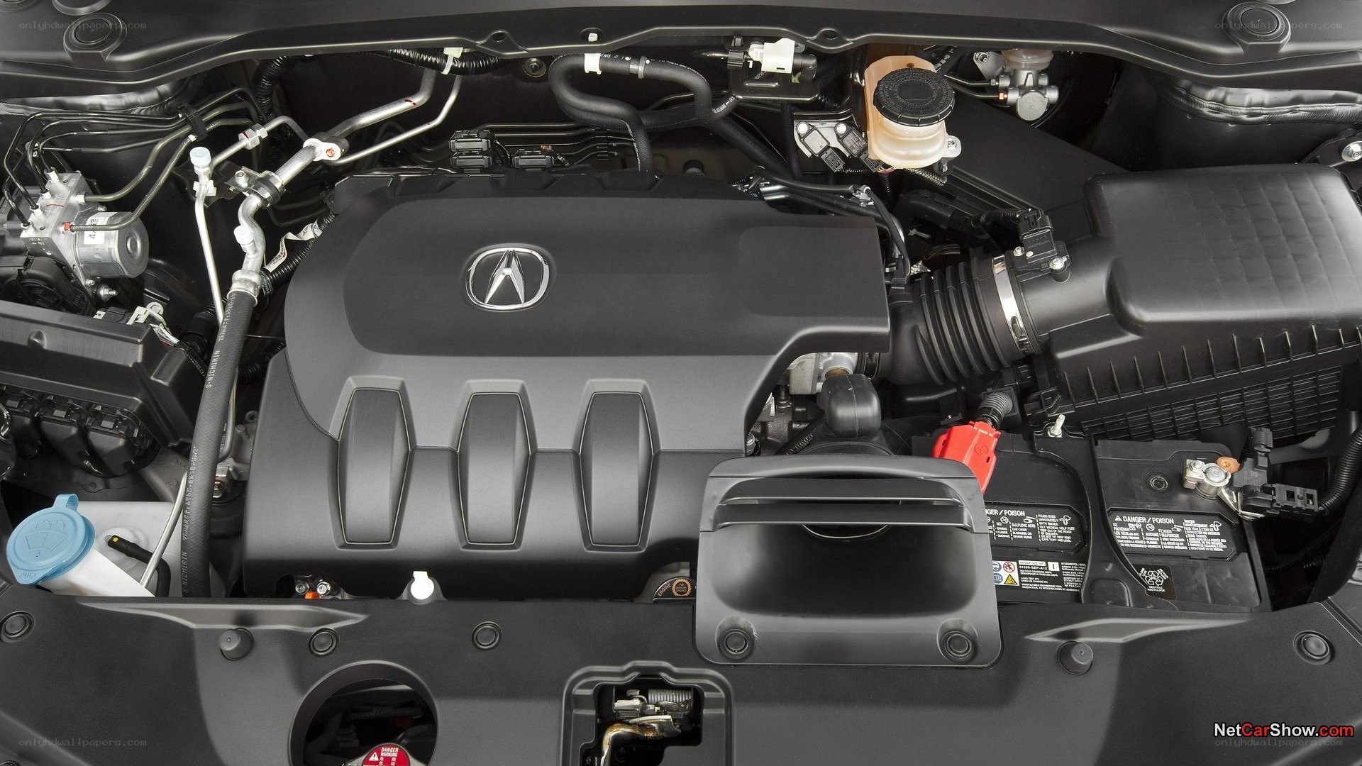 Acura engine bay view