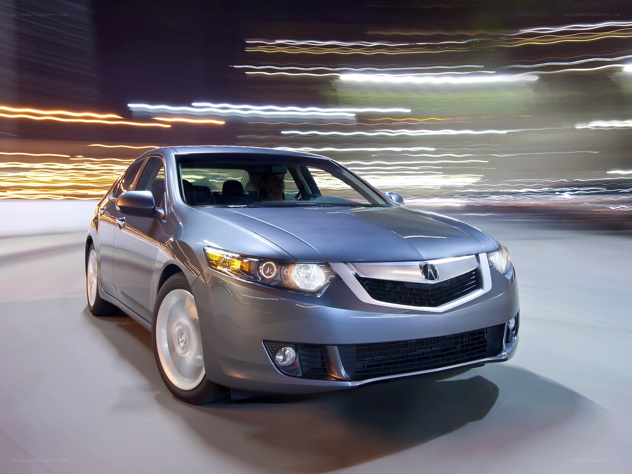 Acura ILX in motion at night