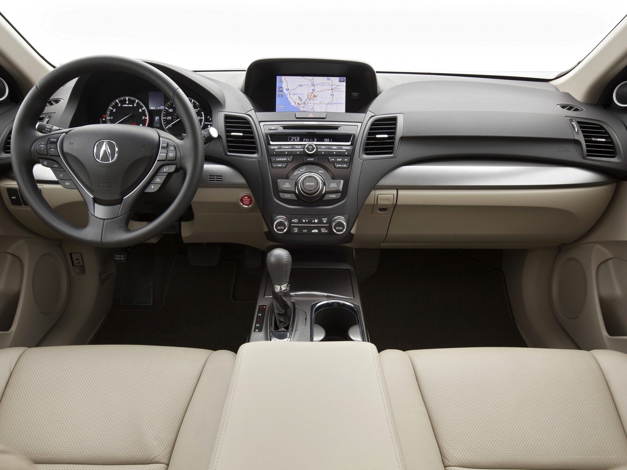 Acura interior dashboard view