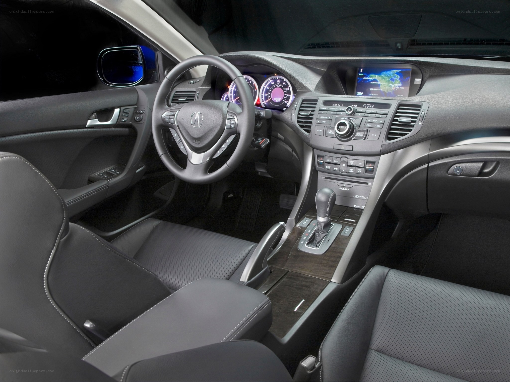 Acura interior dashboard view