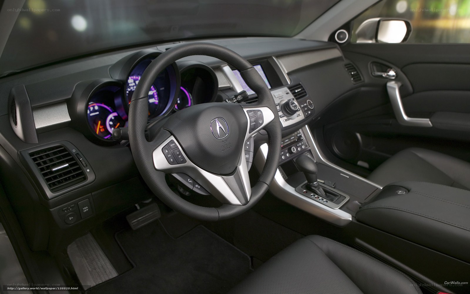 Acura interior dashboard view