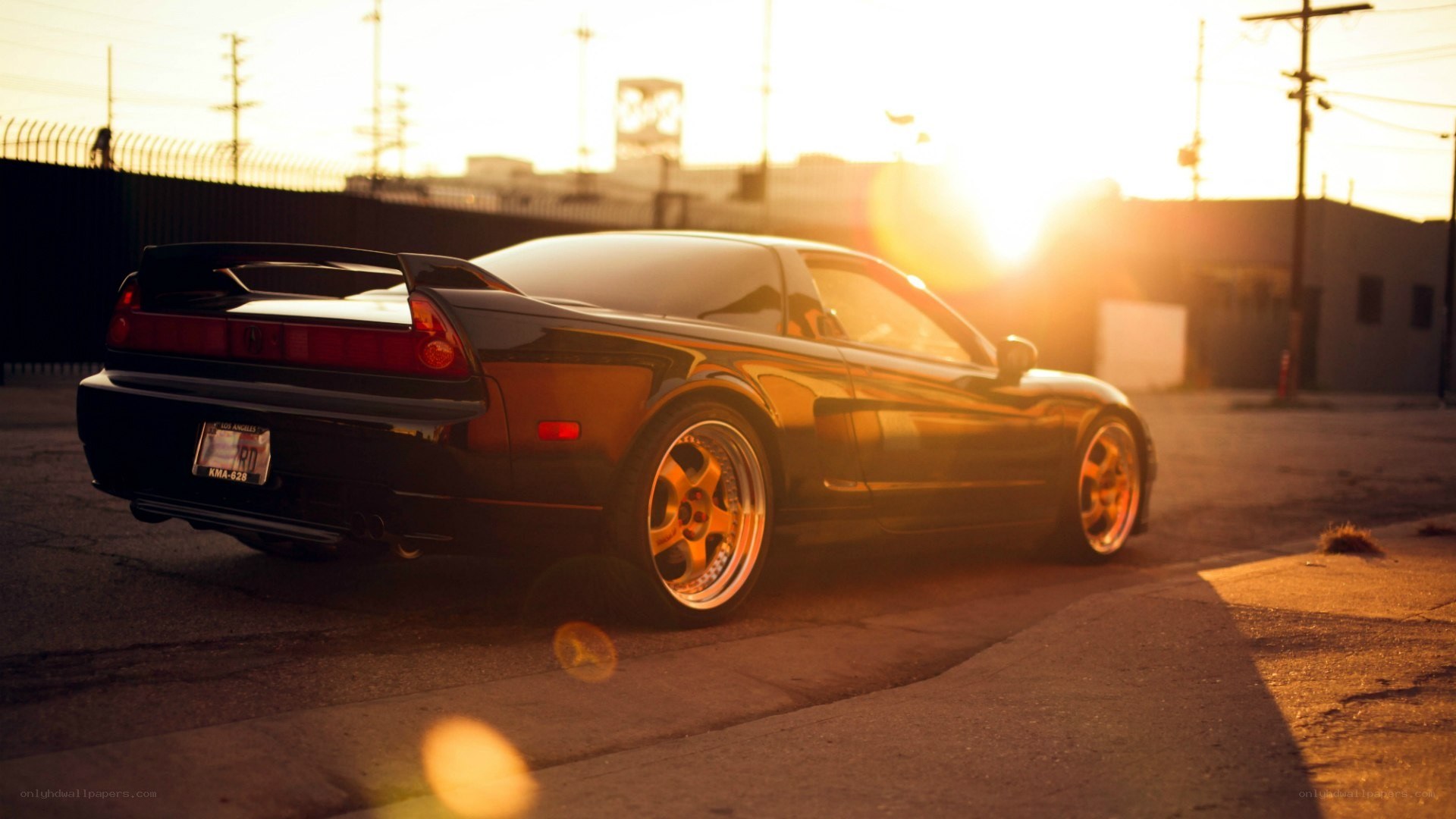 Acura NSX at sunset