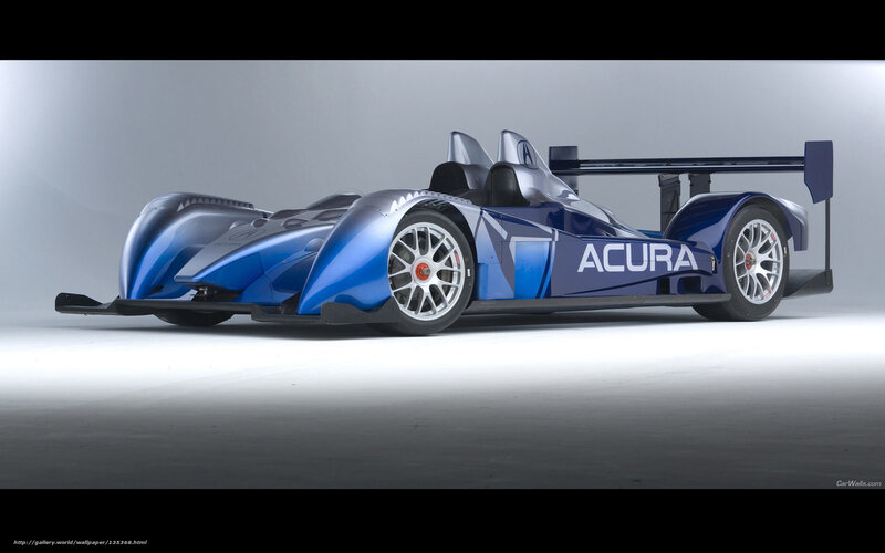 Acura race car in studio