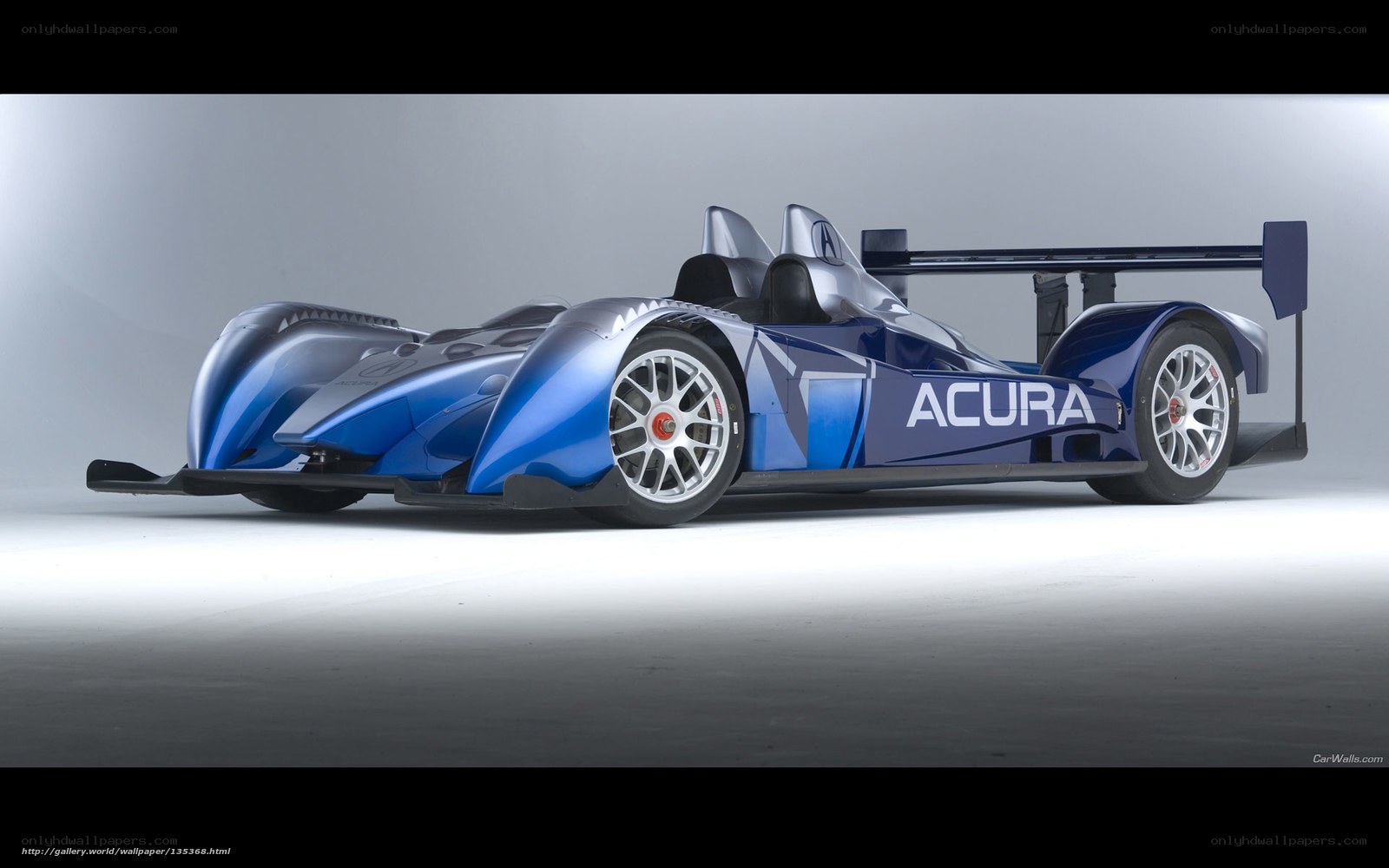 Acura race car in studio