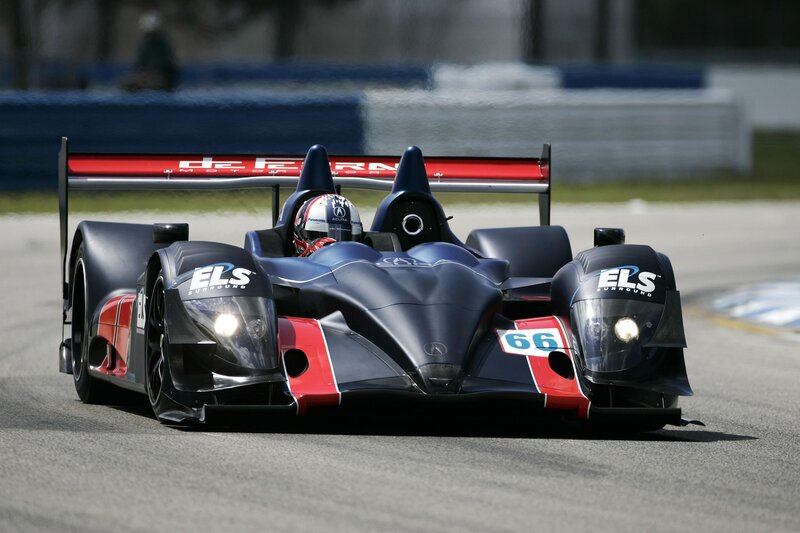 Acura race car on track