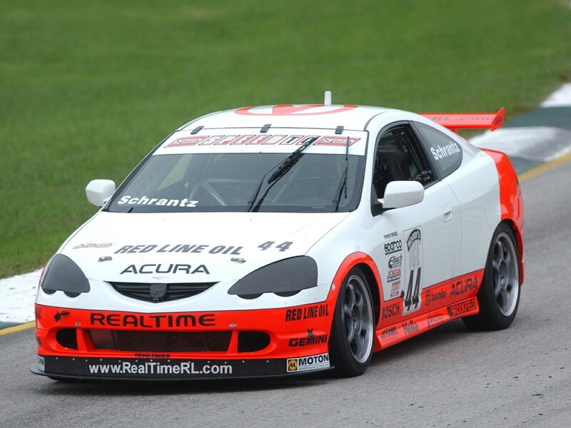 Acura race car on track